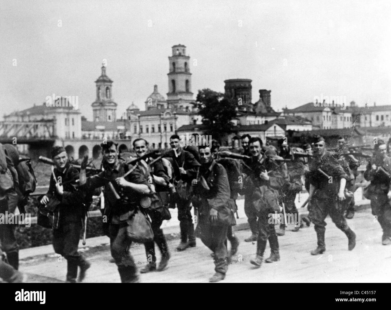 Rückzug der Truppen aus dem Gebiet Orel nach "Operation Zitadelle", 1943 Stockfoto