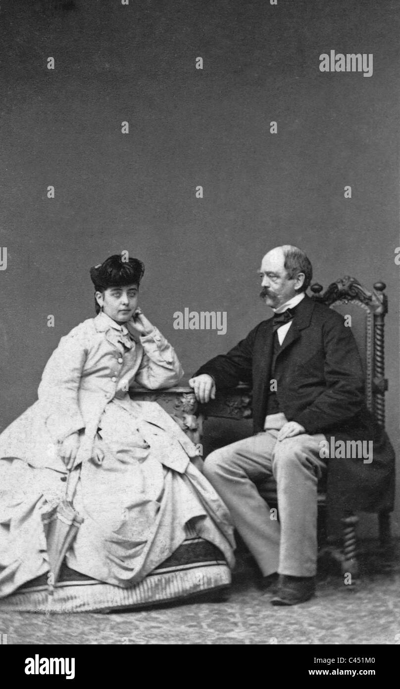 Otto von Bismarck mit Pauline Luca, 1865 Stockfoto