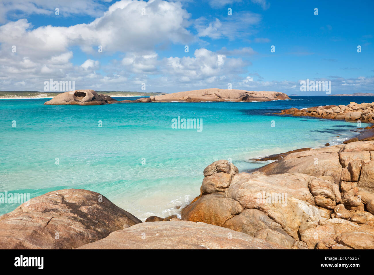 Das türkisfarbene Wasser des Twilight-Bucht. Esperance, Western Australia, Australien Stockfoto