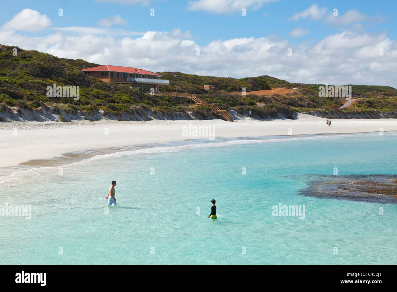 Schwimmer im Twilight Cove. Esperance, Western Australia, Australien Stockfoto