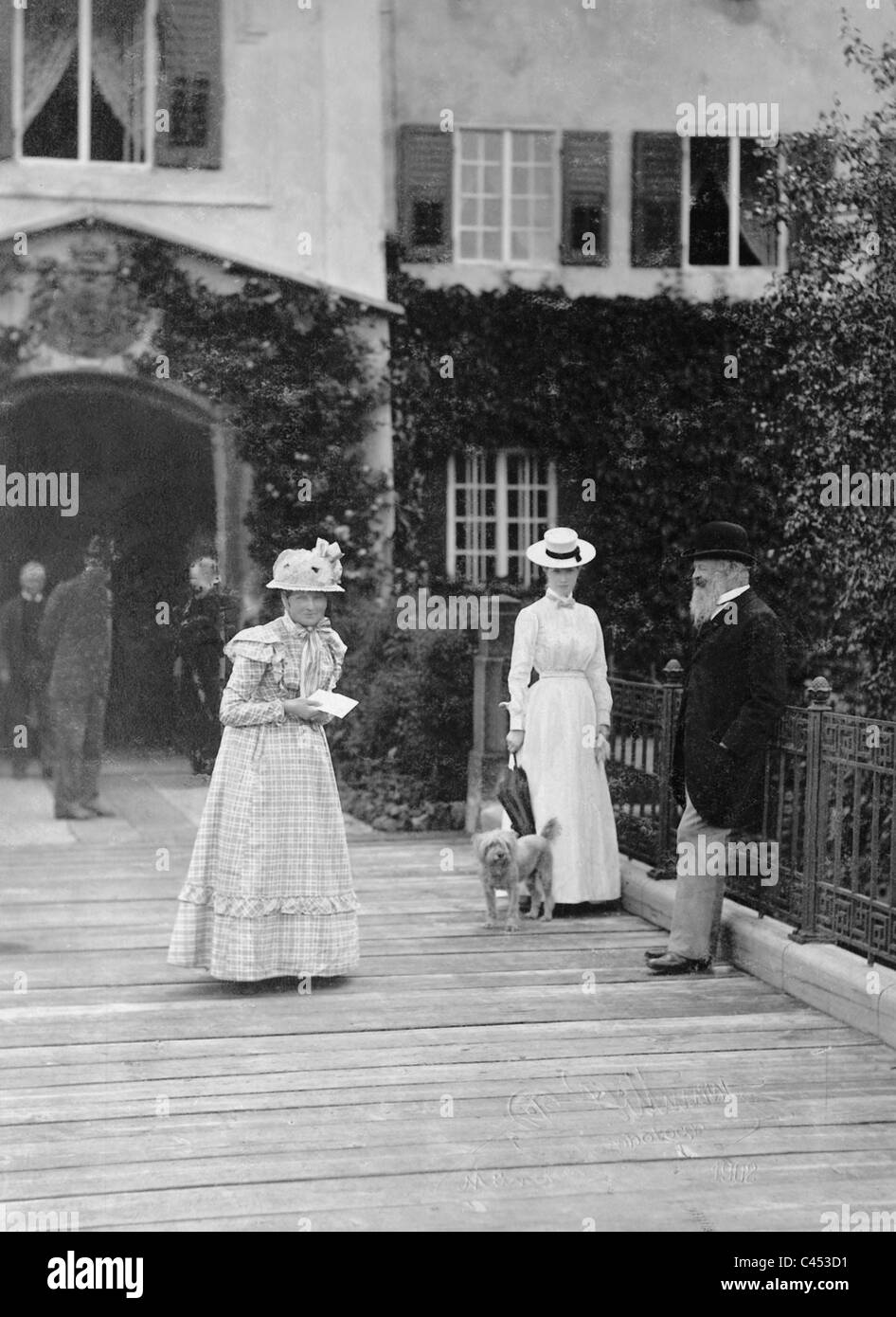 Prinzregent Luitpold von Bayern und Prinzessin Adelgunde von Bayern in Leutstettin, 1902 Stockfoto