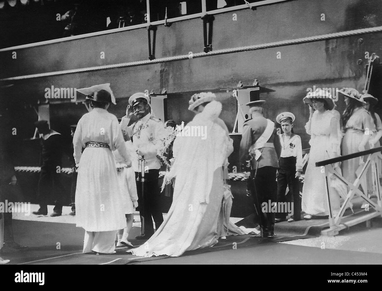 Zar Nikolaus II. in Rumänien, 1914 Stockfoto