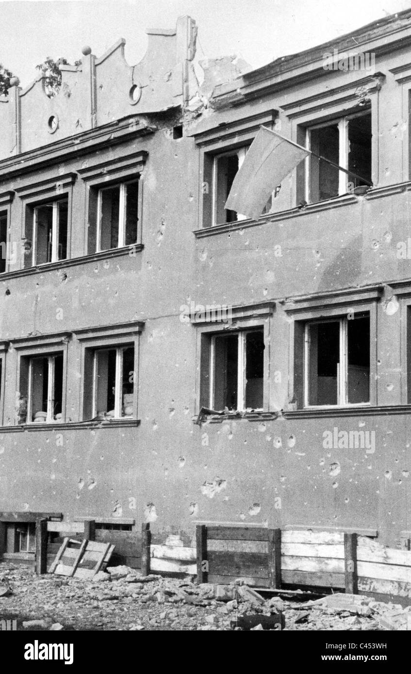 Weiße Fahne in Warschau, 1939 Stockfoto