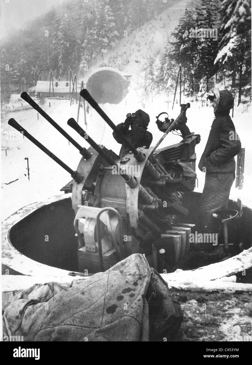 Deutsche Flak in Italien, 1945 Stockfoto