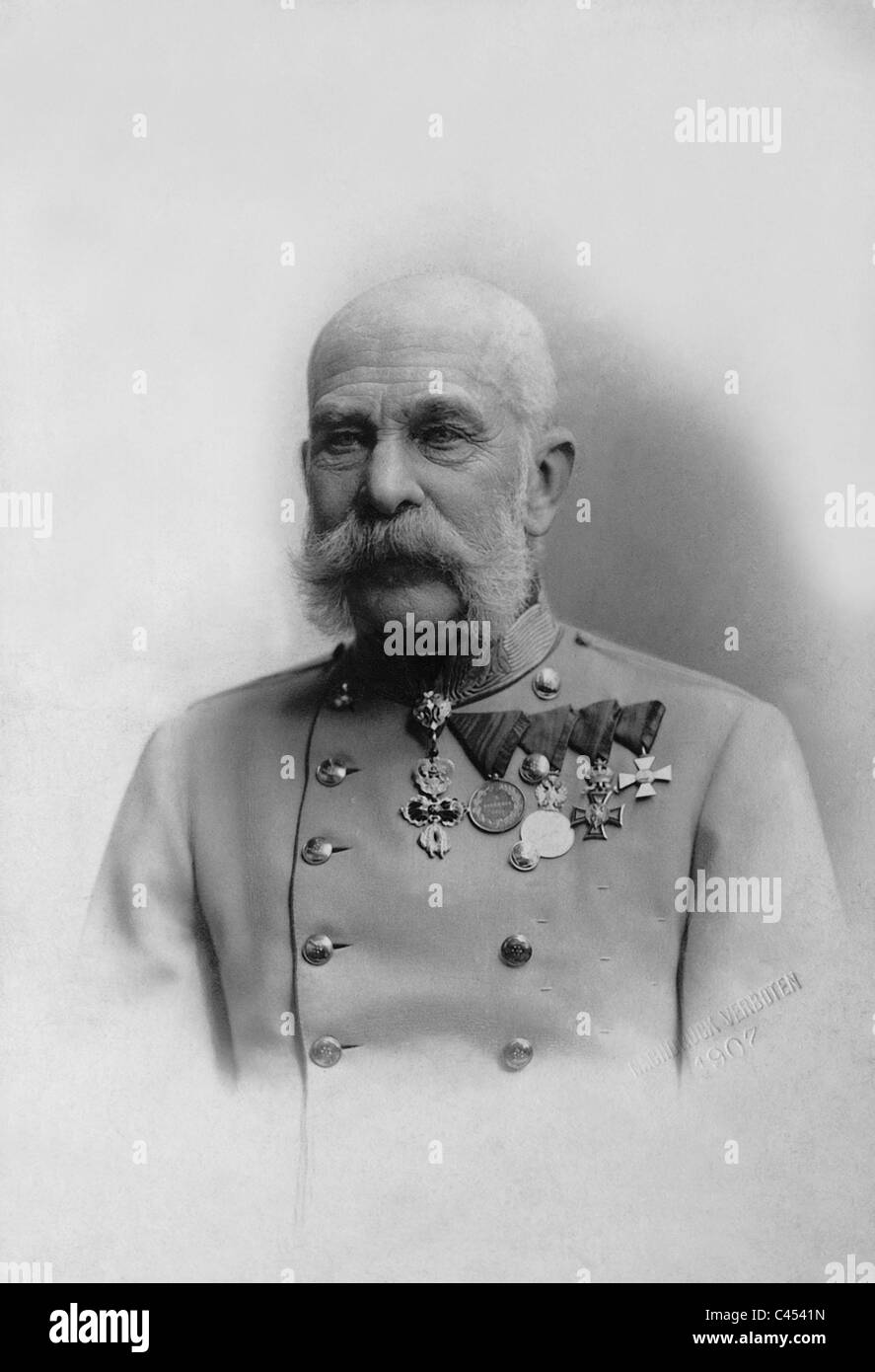 Kaiser Franz Joseph i., 1907 Stockfotografie Alamy