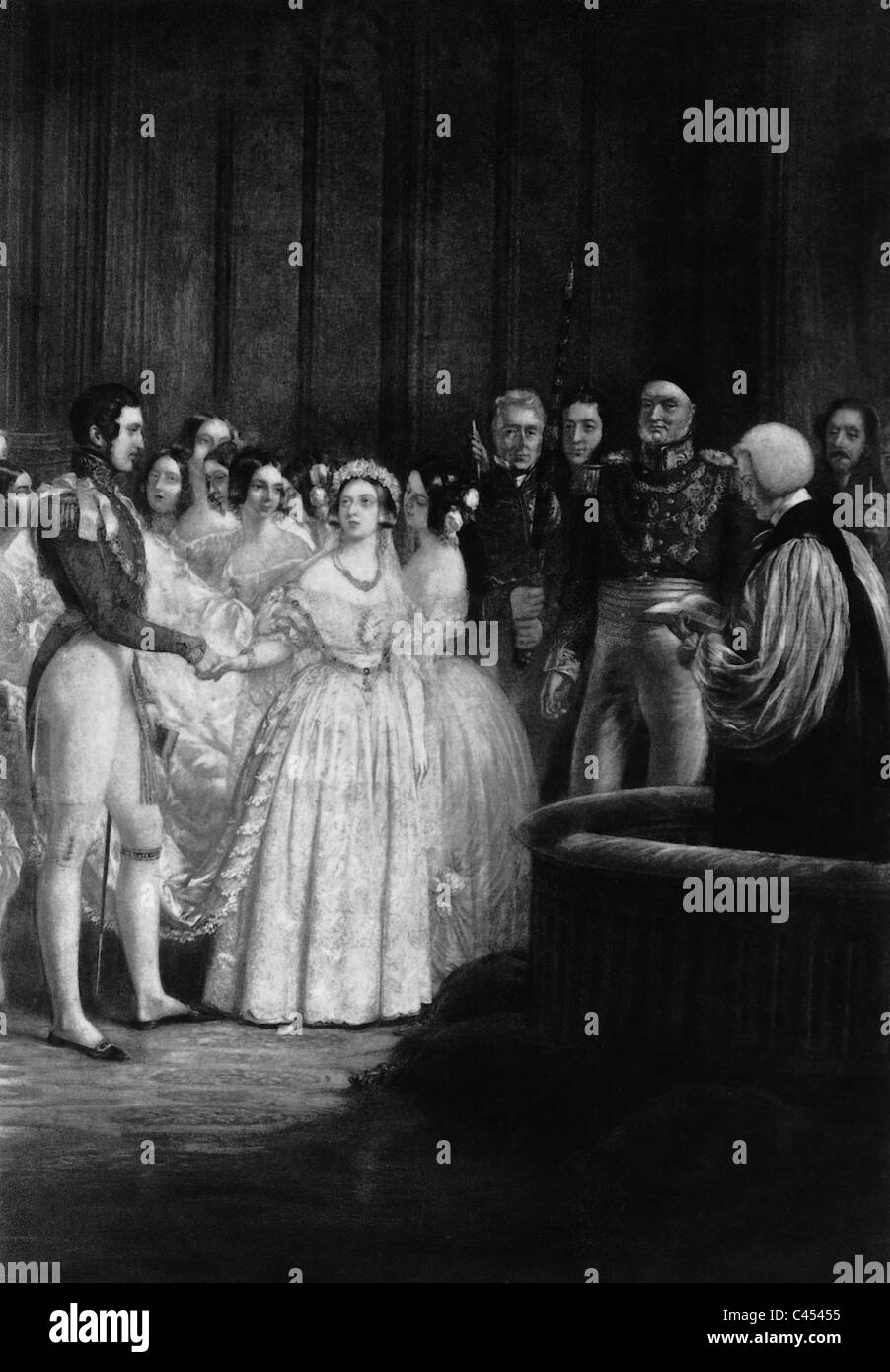 Hochzeit von Königin Victoria und Prinz Albert von Sachsen-Coburg und Gotha Stockfoto