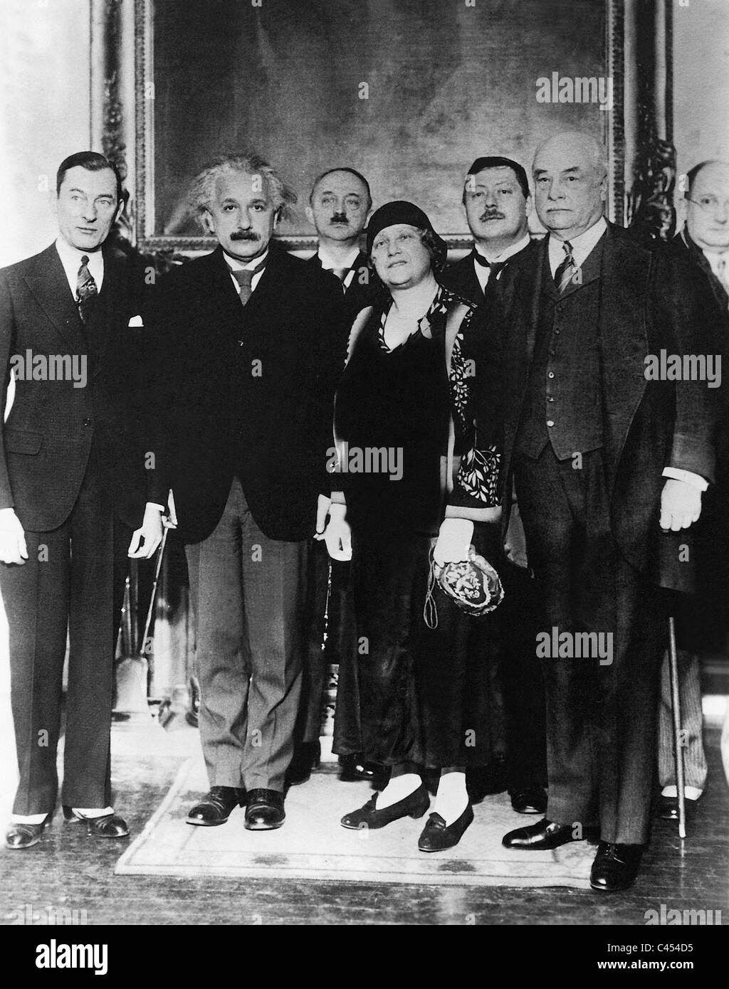 Albert Einstein und seine Frau Elsa Einstein, New York, 1930 Stockfoto Albert Einstein und seine Frau Elsa Einstein, New York, 1930 Stockfoto