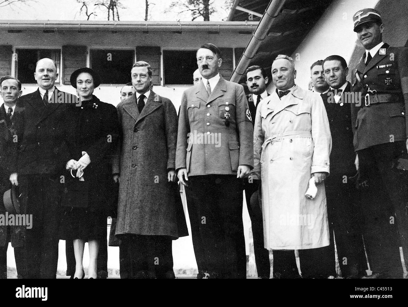 Schmidt, Herzog von Windsor, Hitler, Ley im Berghof Stockfoto
