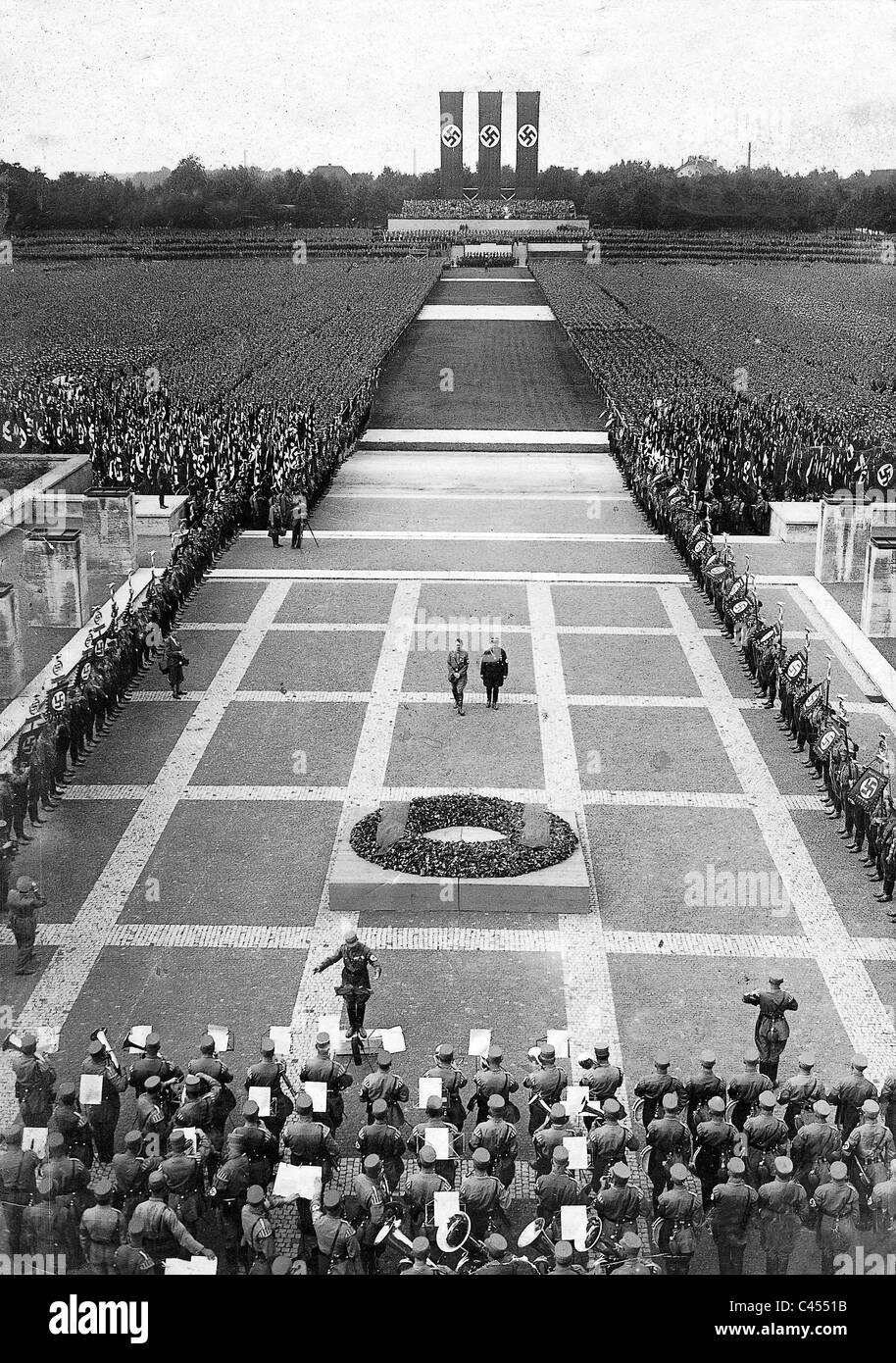 Hitler und Rohm im Gedenken an die Toten während der Reichsparteitag, 1933 Stockfoto