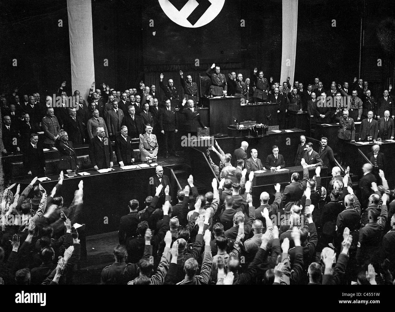 Hitler auf der Reichstagssitzung 17. Mai 1933 Stockfoto