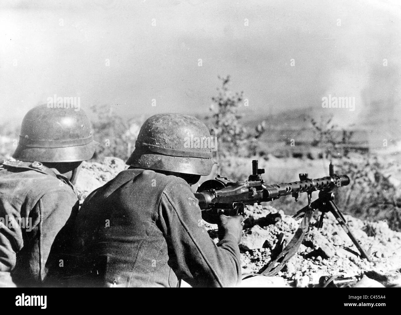 Deutsche Maschinengewehr bei Stalingrad Stockfoto