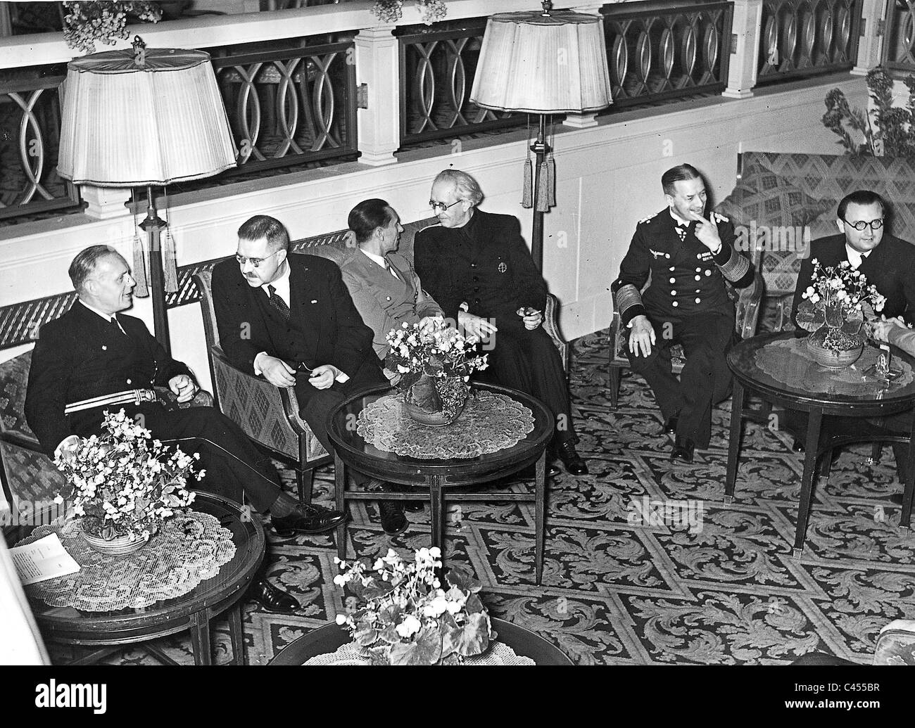Empfang von ausländischen Staatsmänner an von Ribbentrop in Berlin 1941 Stockfoto