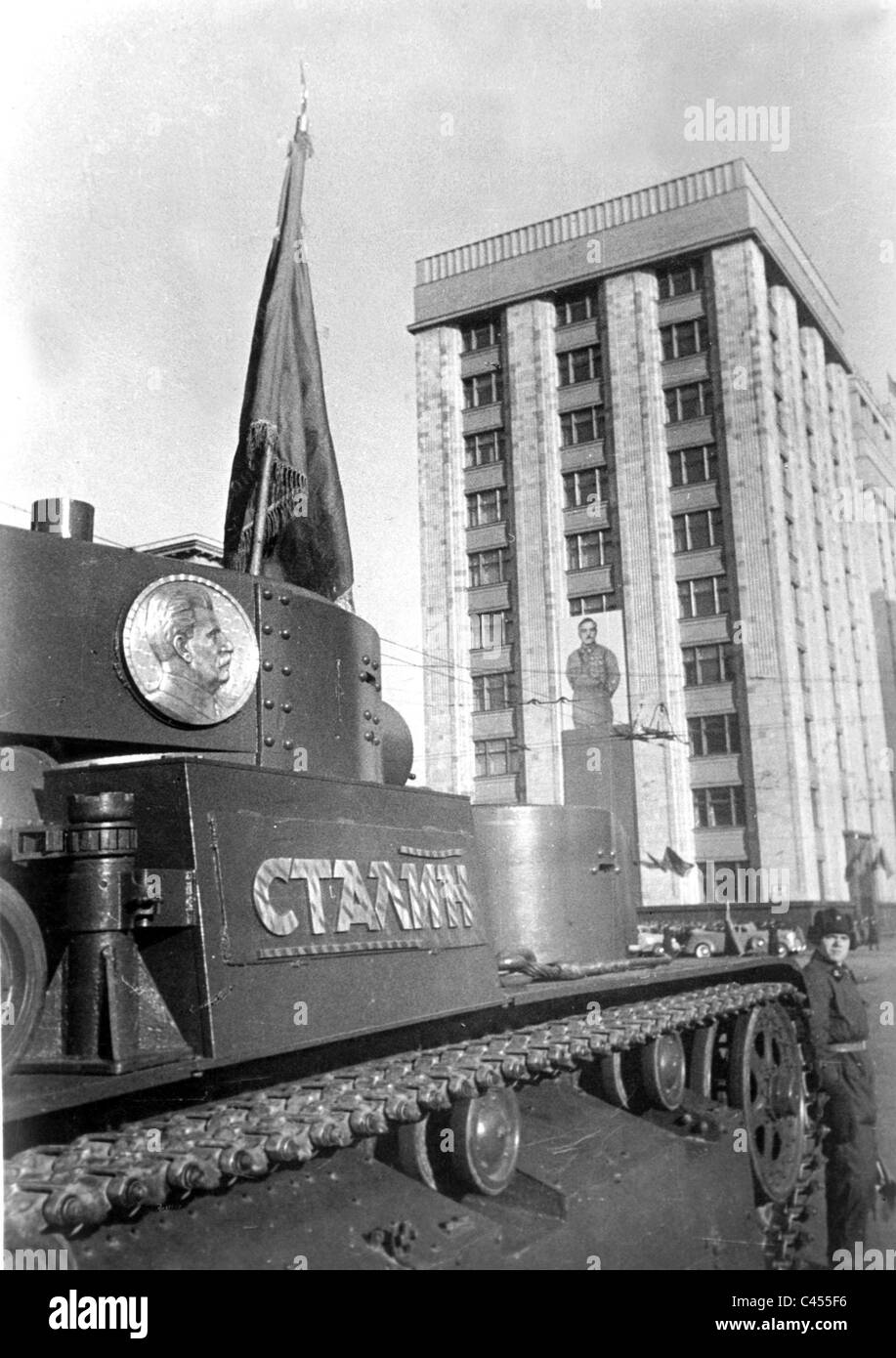 Rote Armee Panzer in Moskau, 1940 Stockfoto