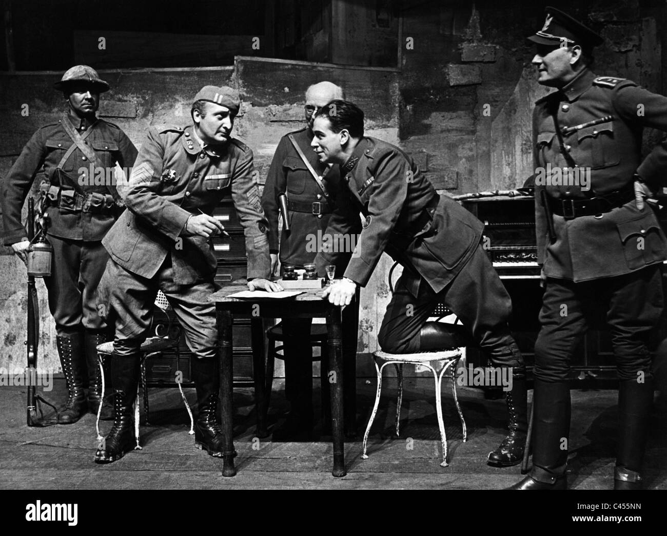 Hans Albers und Leopold Berti in dem Stück "Rivalen" Anderson und Stalling, Berlin 1934 Stockfoto