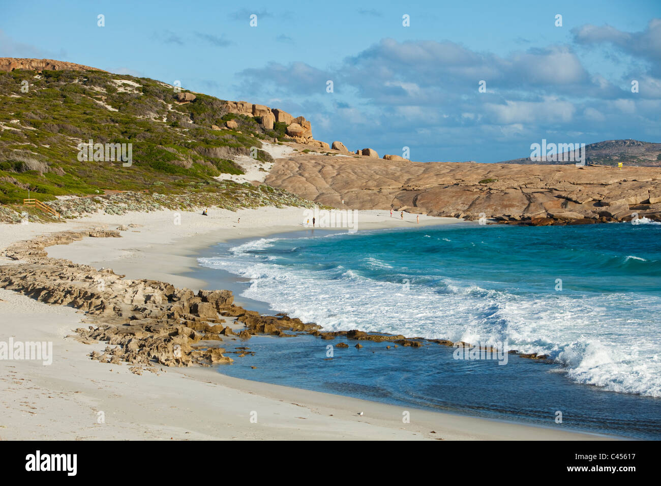 Blick entlang Lachs Strand, Esperance, Western Australia, Australien Stockfoto