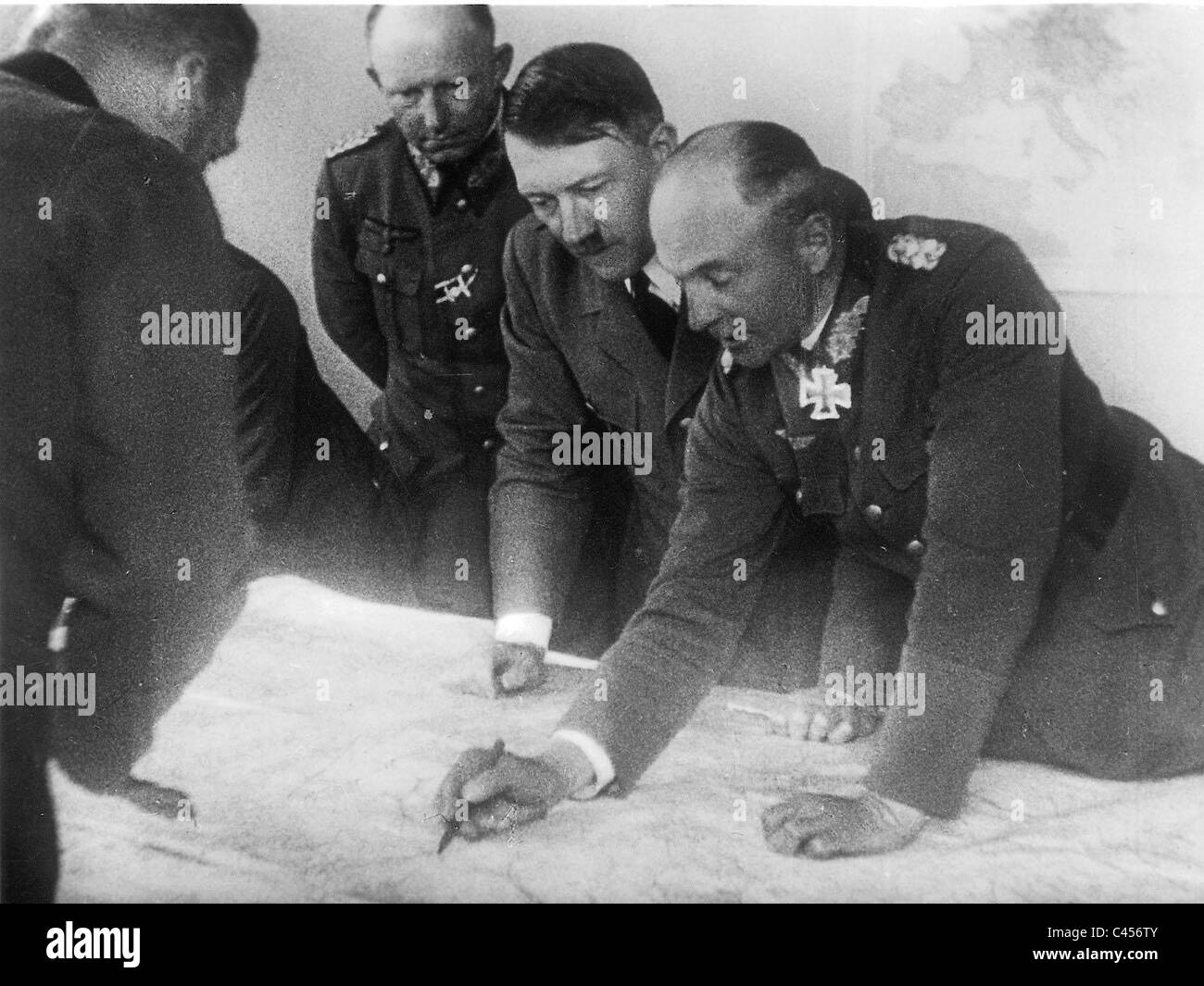 Adolf Hitler mit Jodl und Brauchitsch Stockfoto
