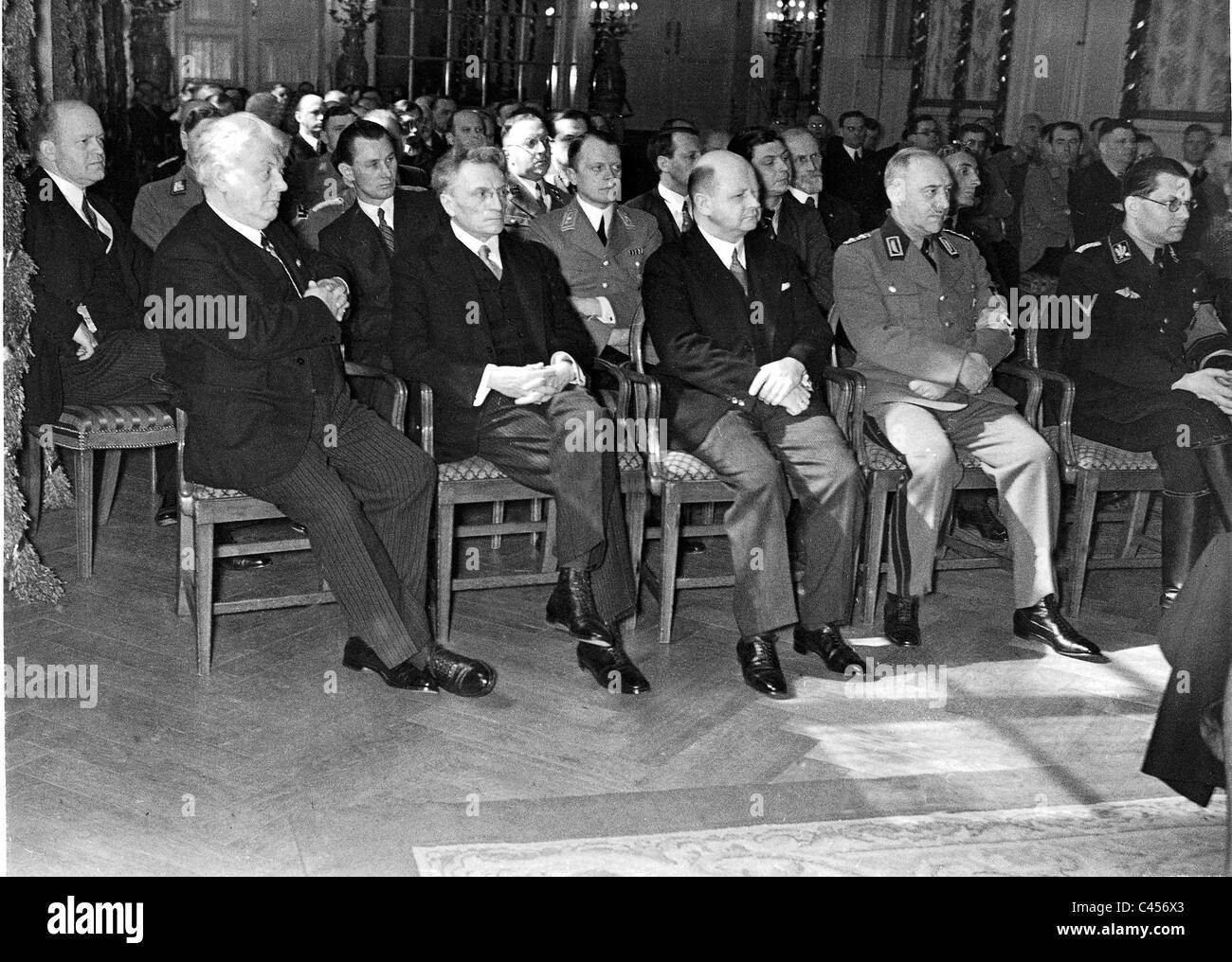 Blunck und Honig auf der Tagung des Kultursenats des Reiches, 1936 Stockfoto