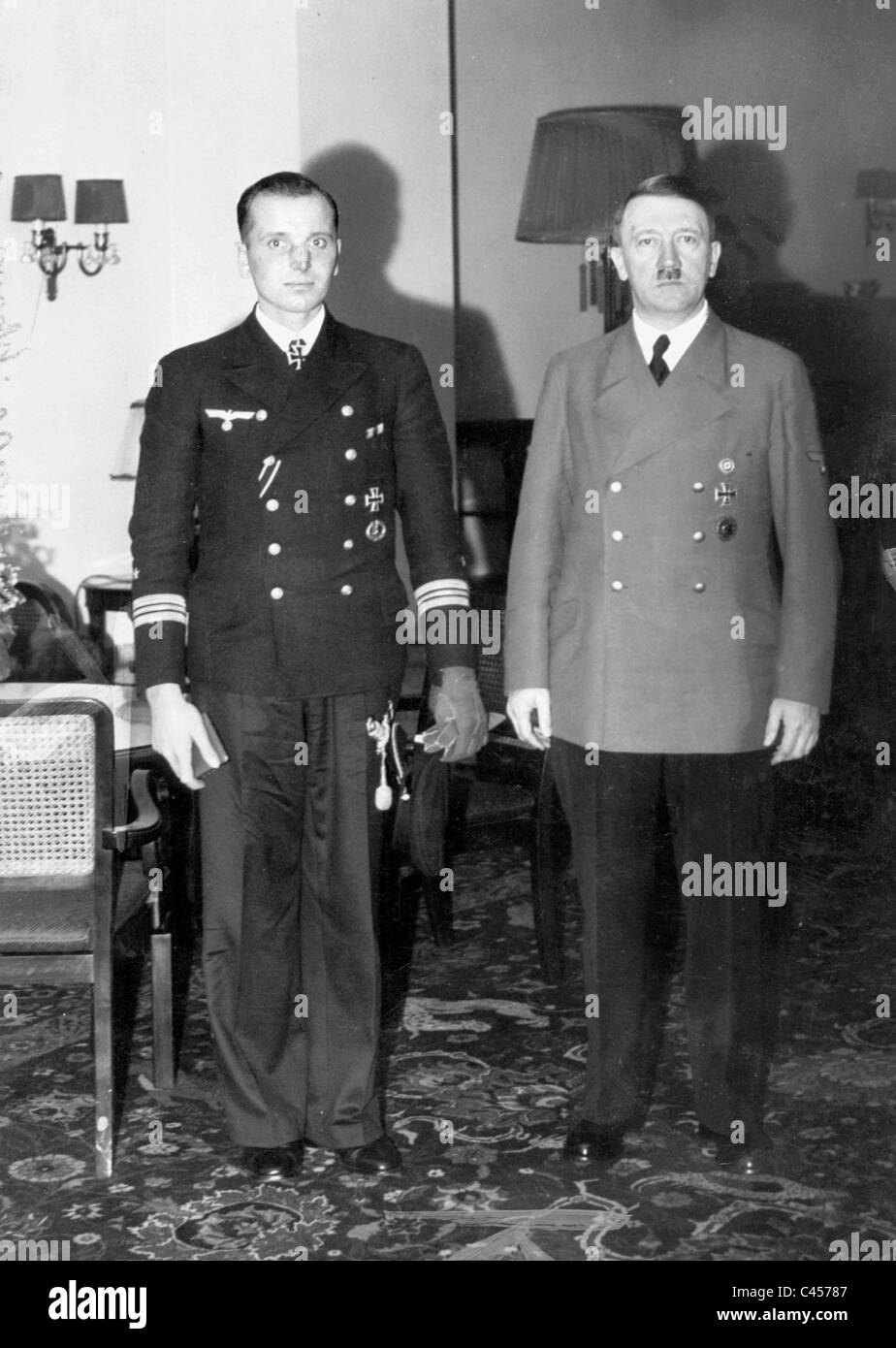 Otto Kretschmer und Adolf Hitler, 1940 Stockfoto