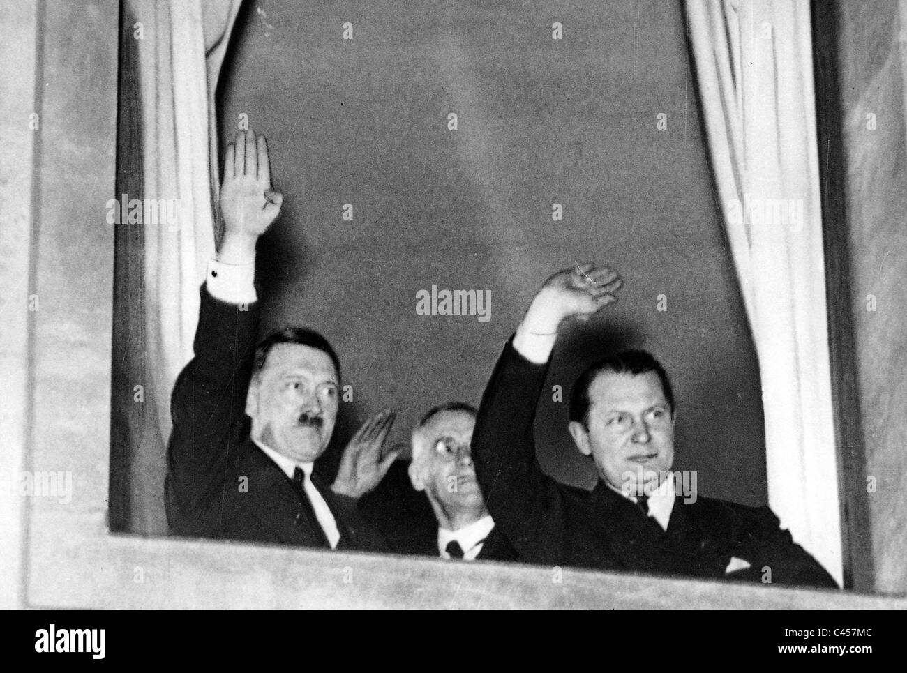 Retuschieren eines Bildes von der Machtergreifung 1933 Stockfoto