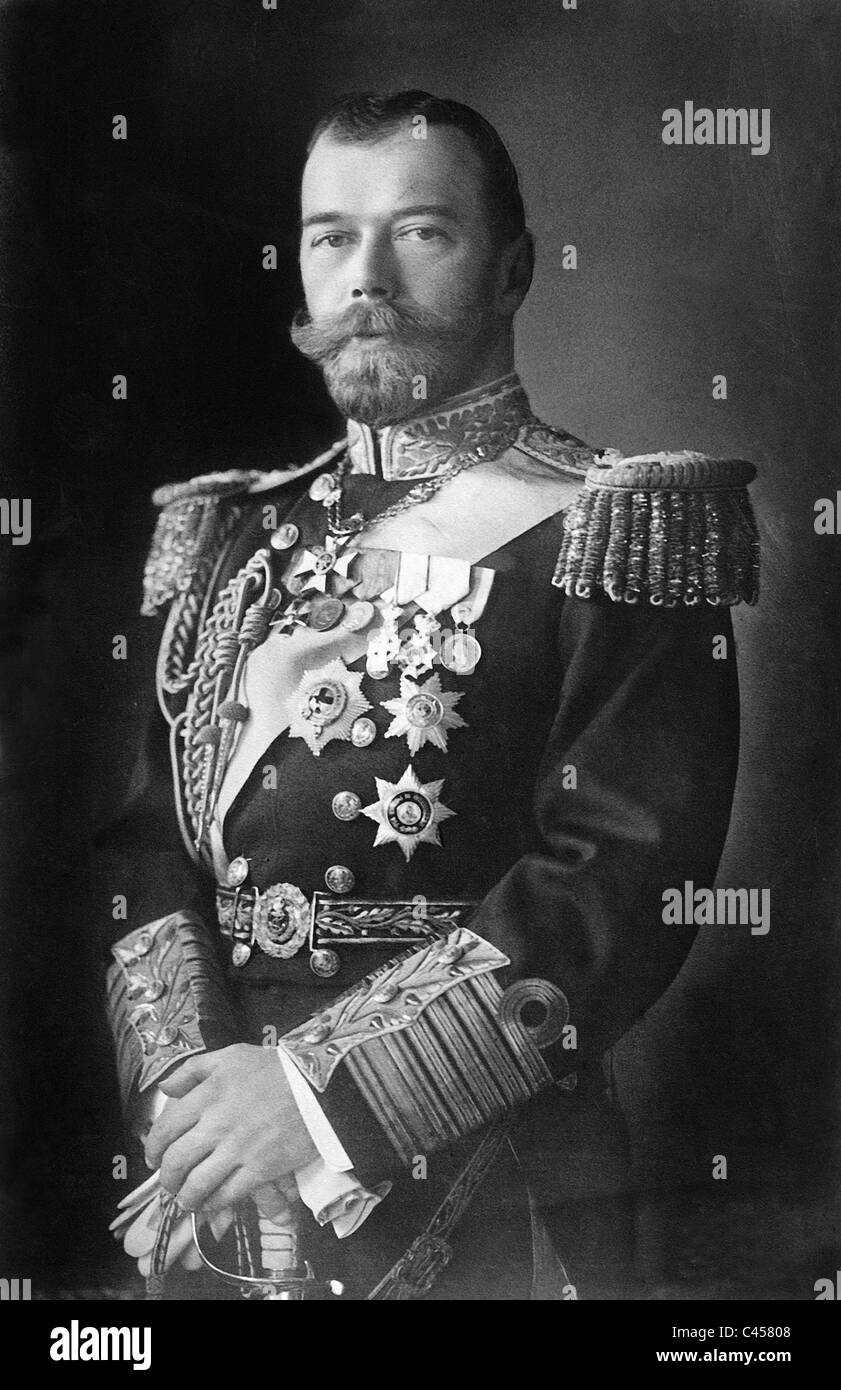 Zar Nikolaus II von Russland Stockfoto