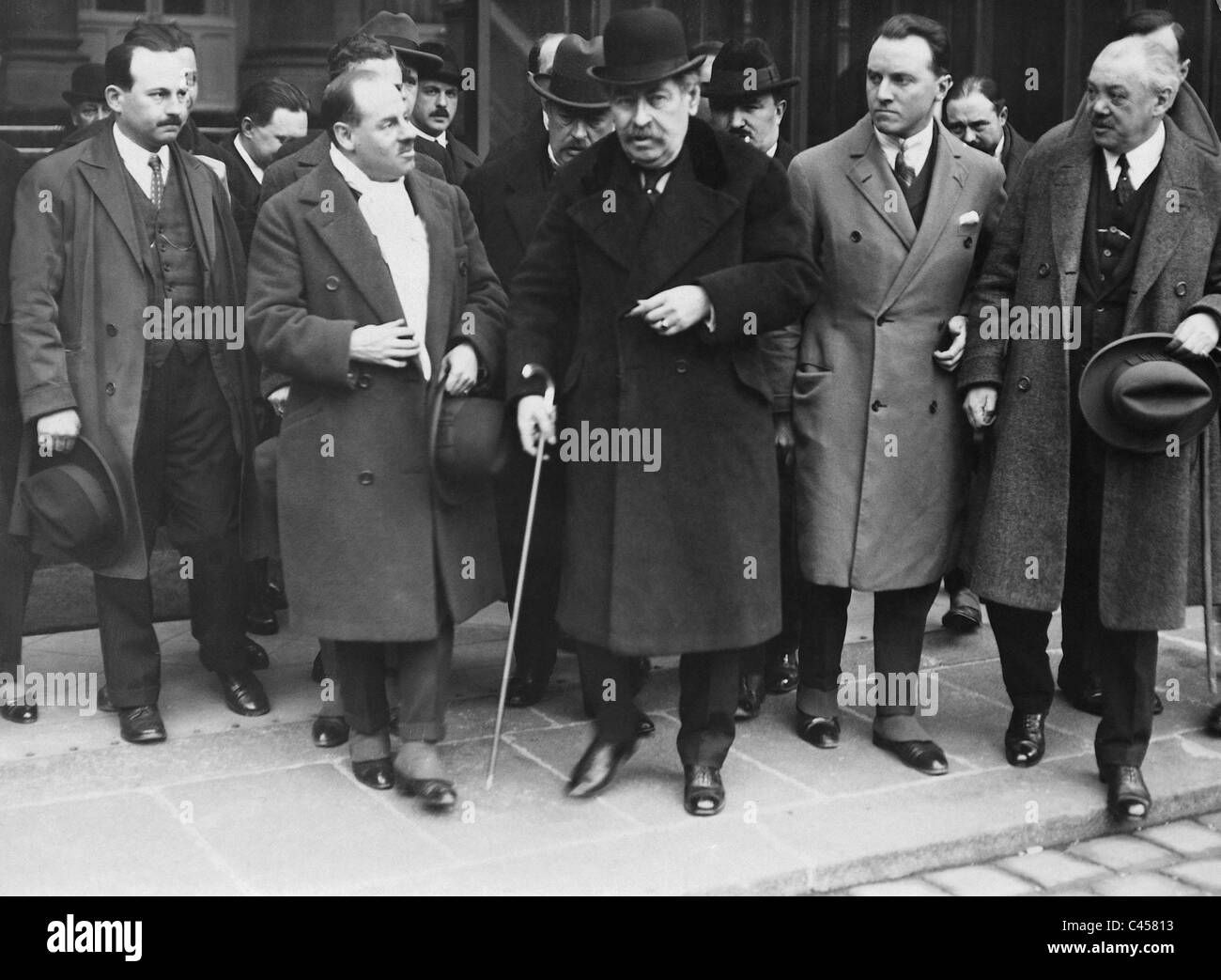 Aristide Briand mit Journalisten, 1926 Stockfoto