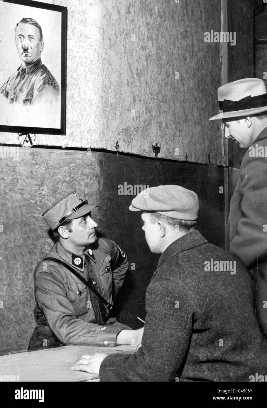 Personalbeschaffung von der SA in Berlin, 1932 Stockfoto