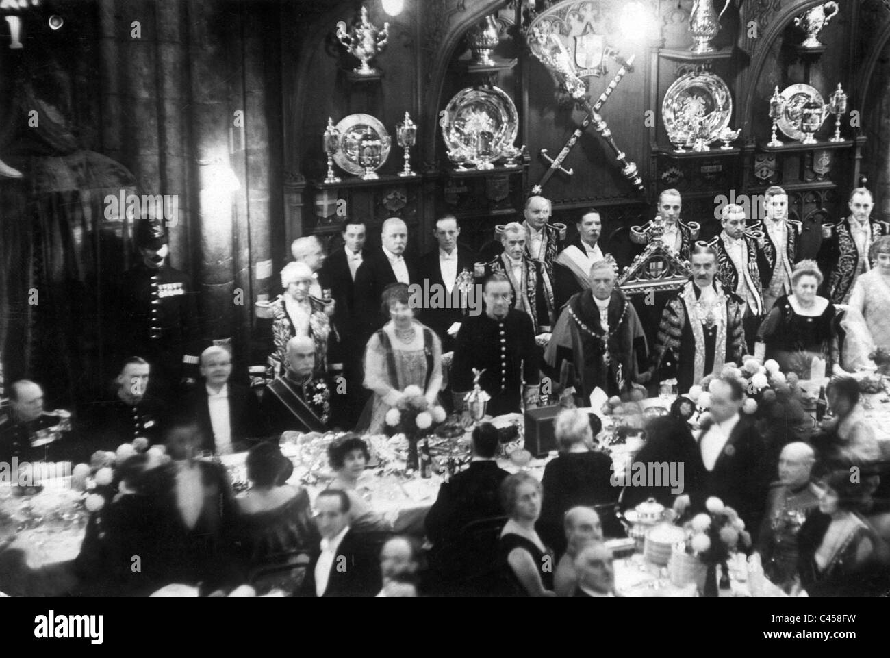 Winston Churchill, Austen Chamberlain, Friedrich Stahmer und Stanley Baldwin, 1926 Stockfoto