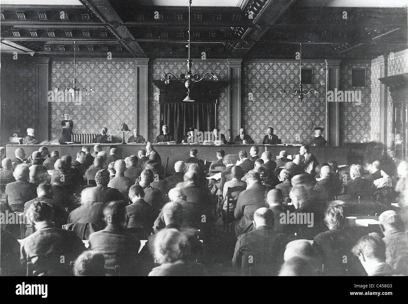 Prozess gegen Hitler und Ludendorff am 26.02.1924. Stockfoto