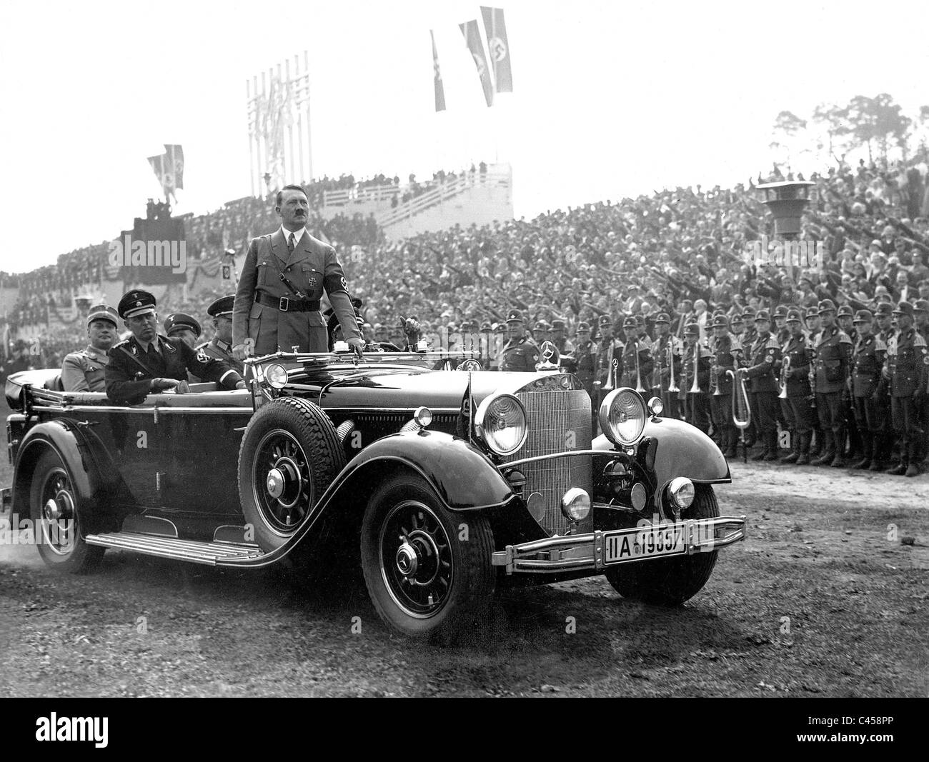 Adolf Hitler auf dem Nürnberger Rallye, 1935 Stockfoto