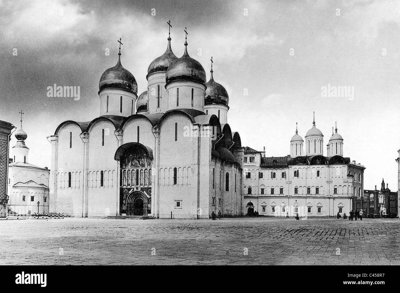 Krönung-Kathedrale ("Uspenski") in Moskau (1918) Stockfoto