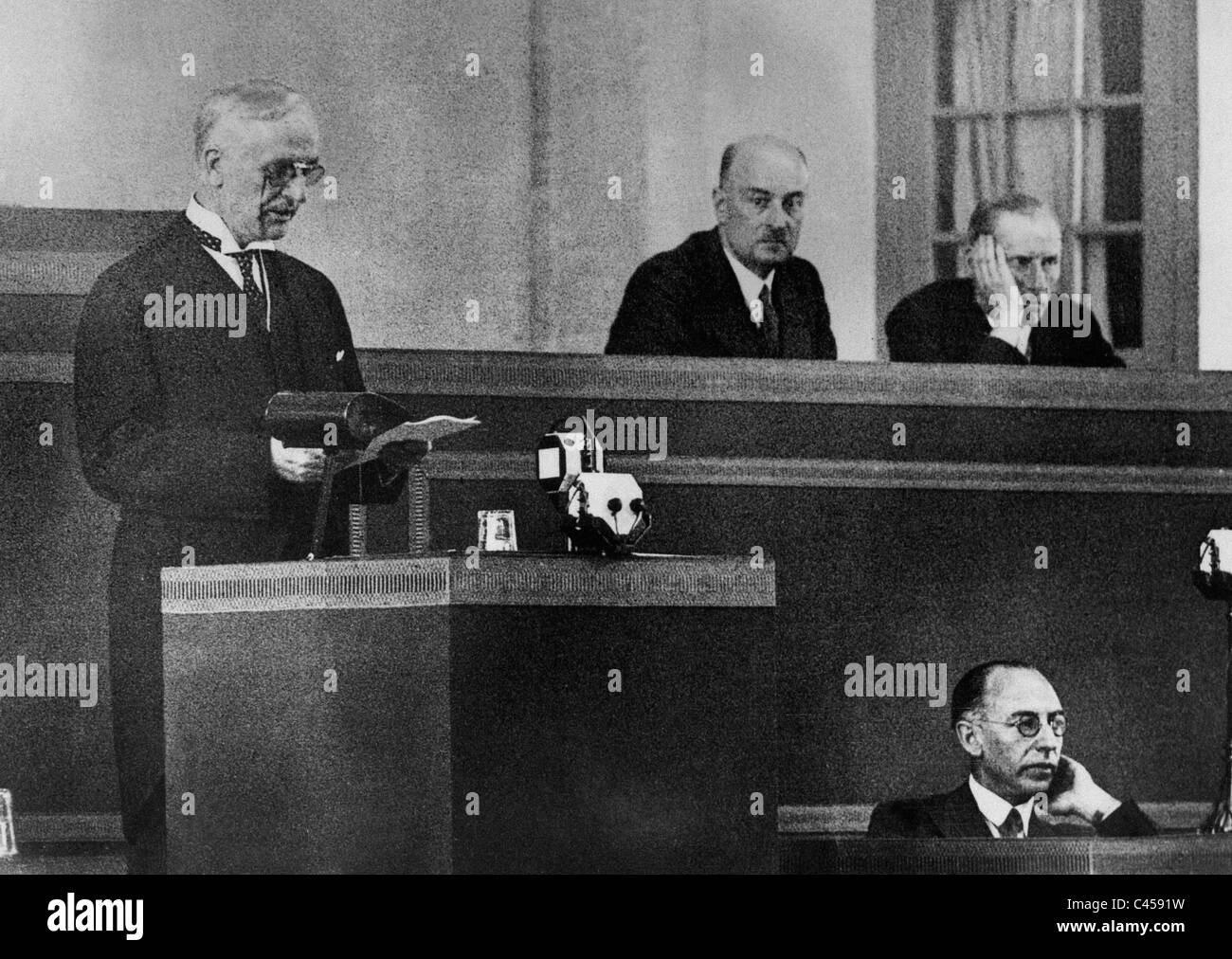 Cordell Hull auf wirtschaftliche Weltkonferenz in London, 1933 Stockfoto