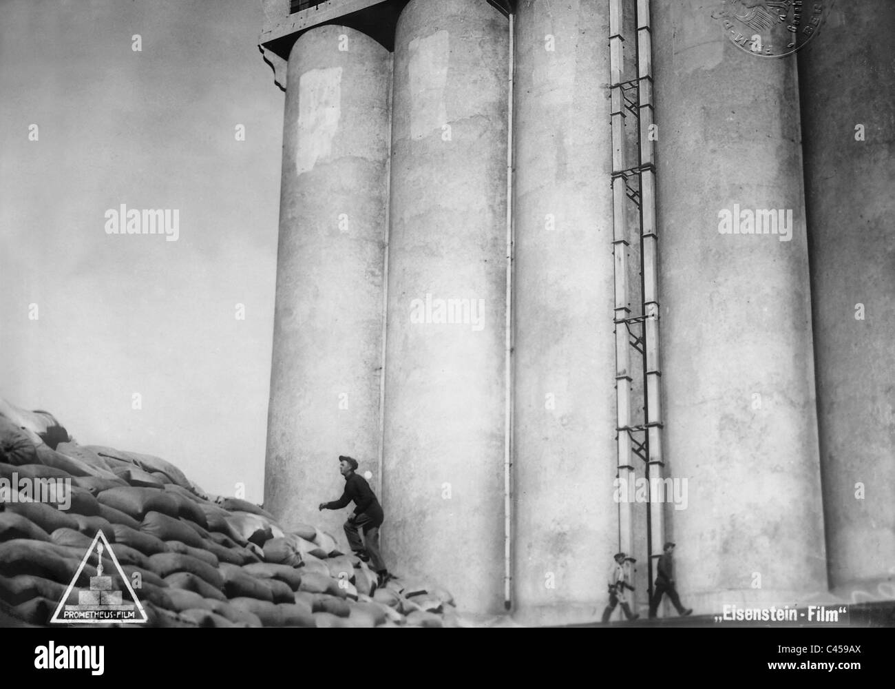 Szene aus der Stummfilm "Sterben Generallinie", 1929 Stockfoto
