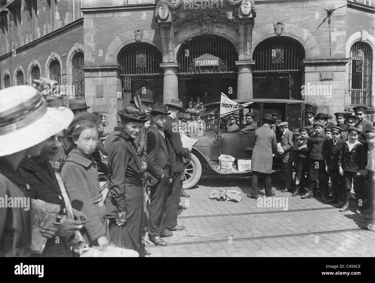 Postwagen der Luftpost 1919 Stockfoto