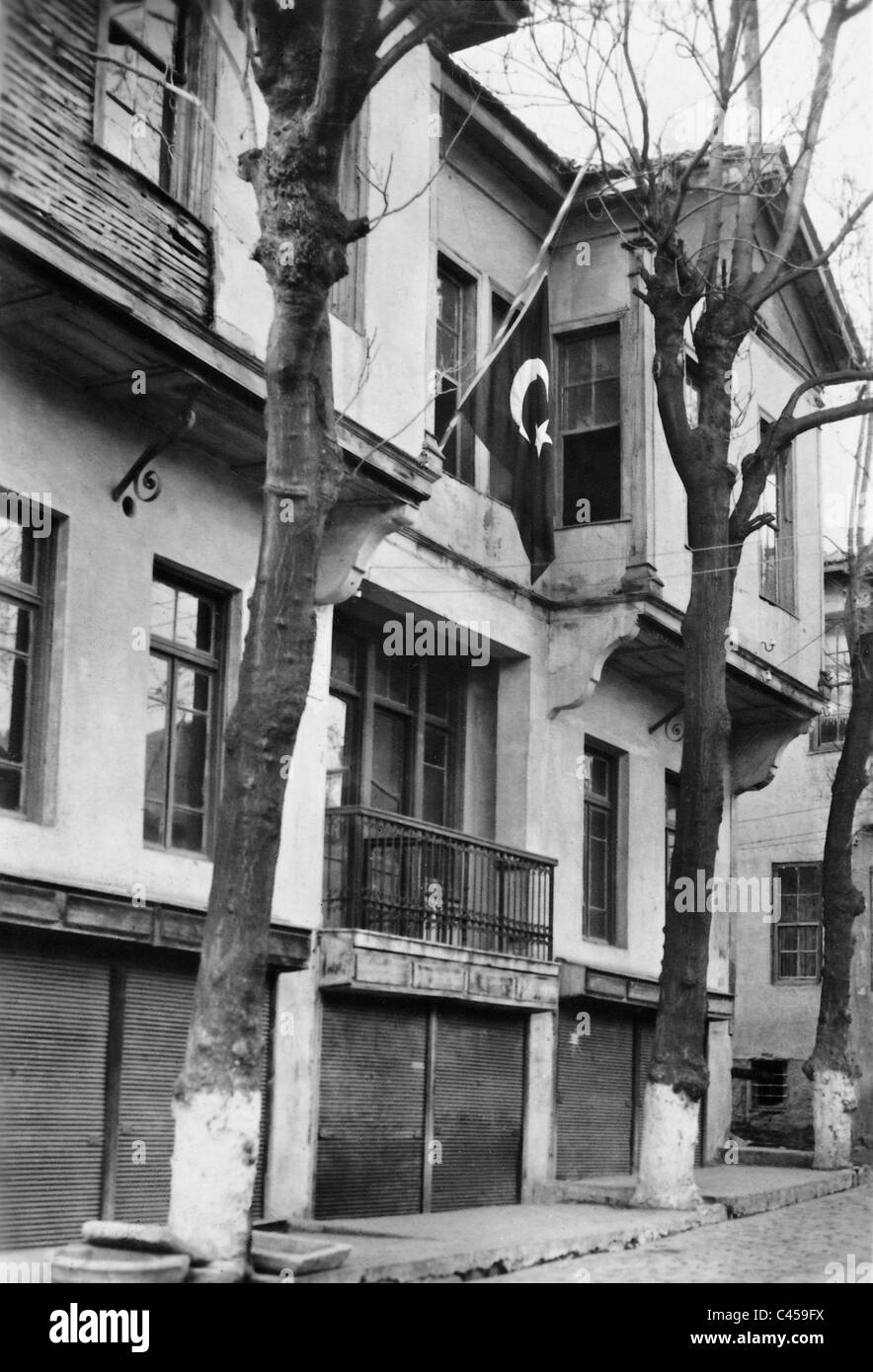 Geburtshaus von Mustafa Kemal Atatürk in Saloniki, 1941 Stockfoto