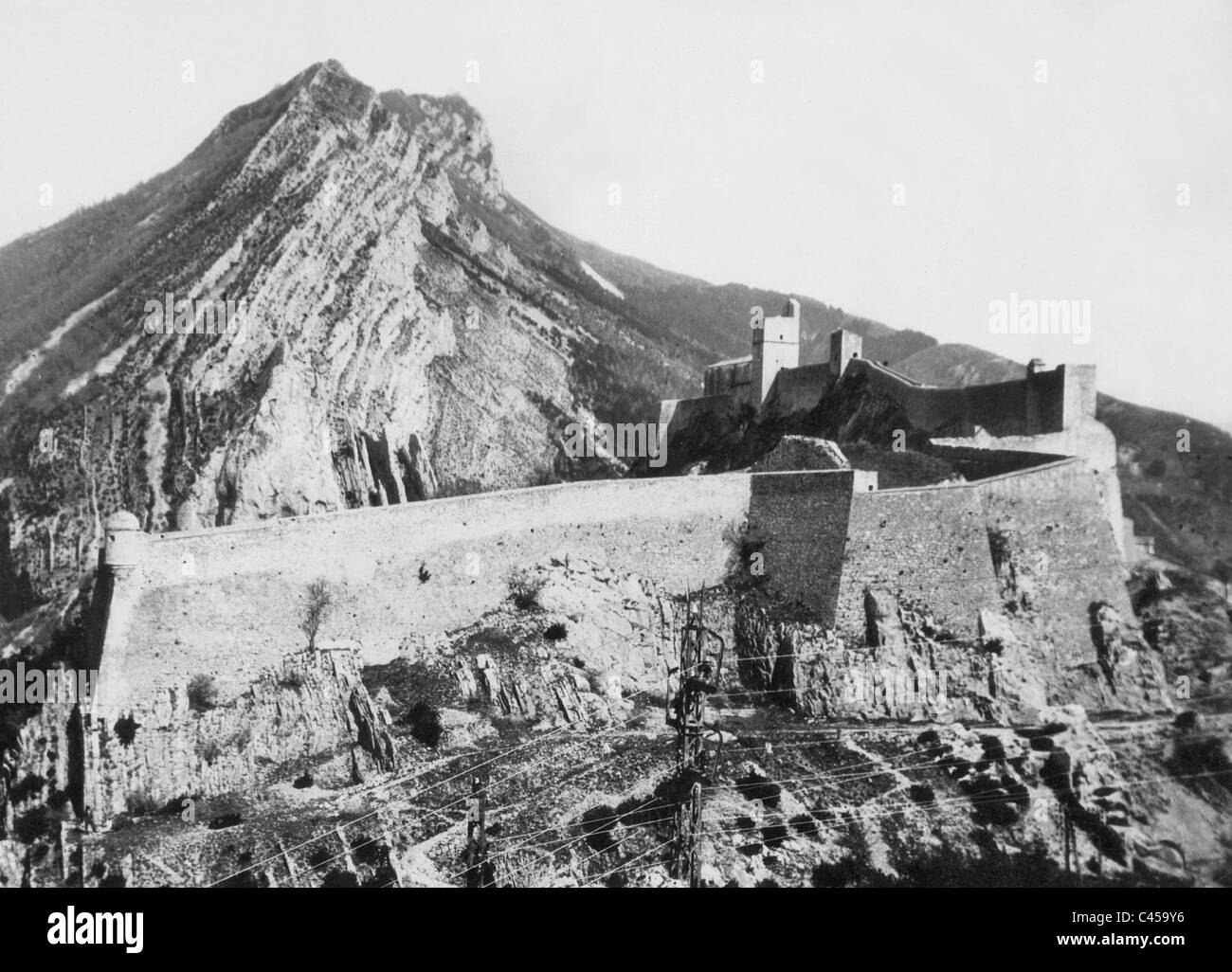 Zitadelle von Sisteron als Gefängnis für französische Juden, 1941 Stockfoto