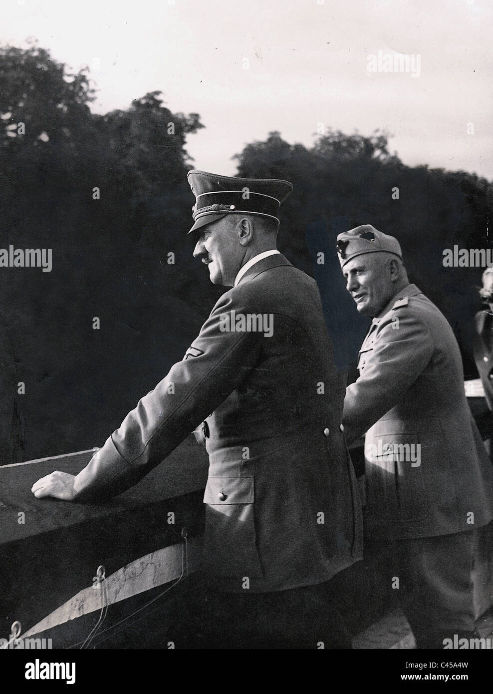 Hitler und Mussolini 1940 in München Stockfoto