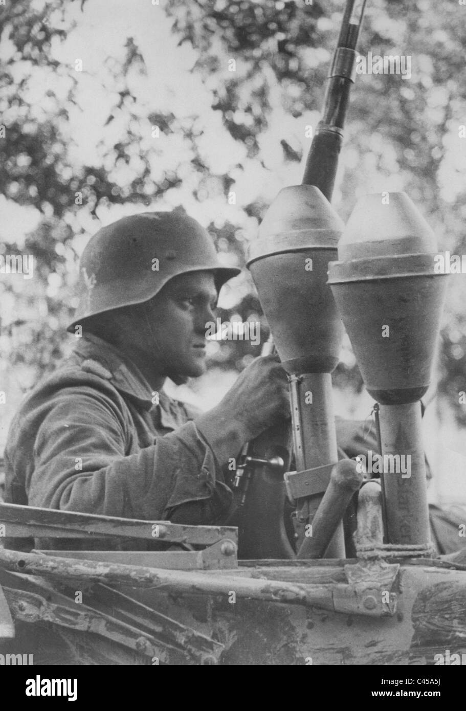 Deutscher Soldat an der Ostfront, 1944 Stockfoto