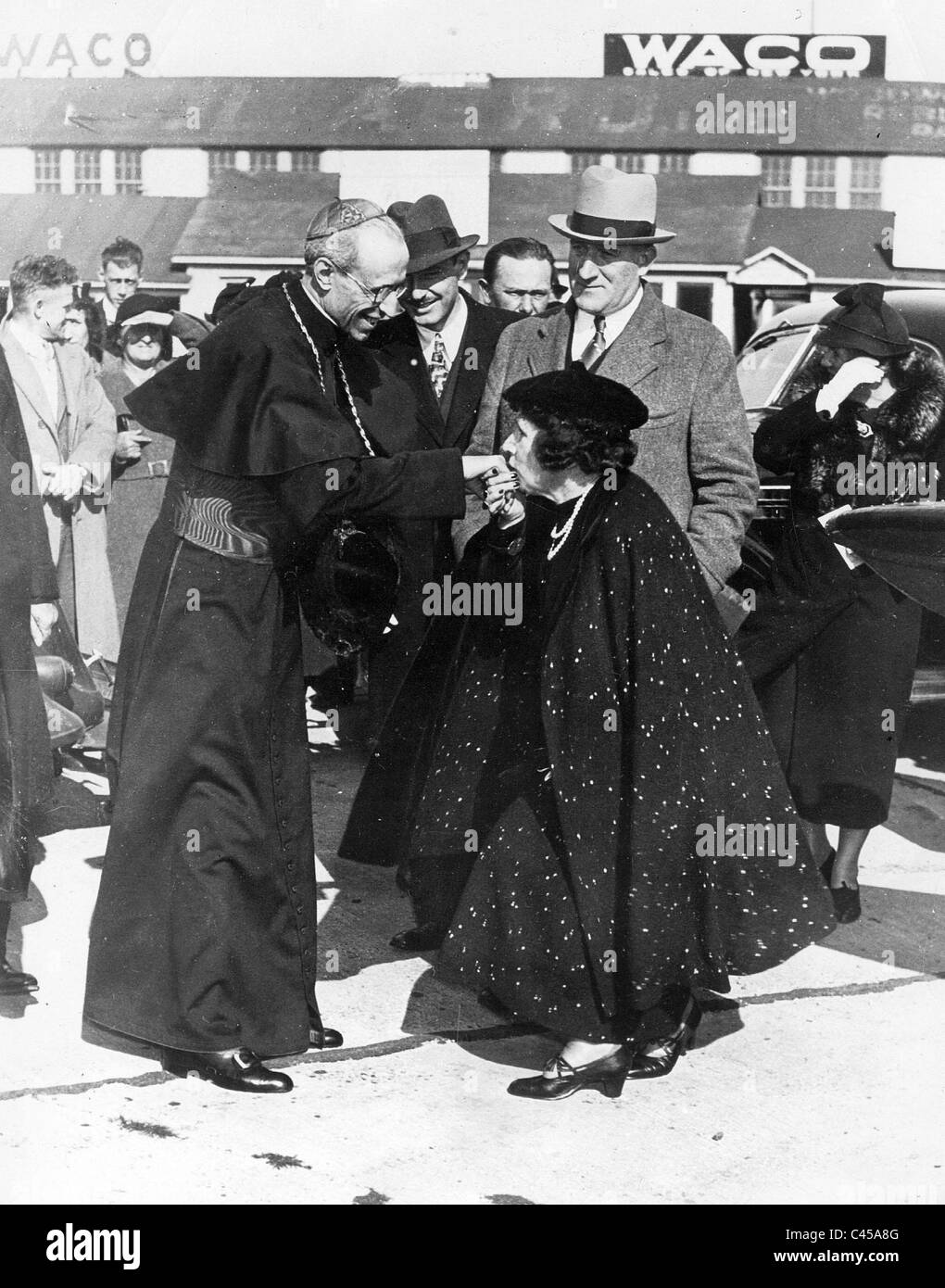 Kardinal Eugenio Pacelli, später Papst Pius XII, auf einer Reise durch die Vereinigten Staaten, 1936 Stockfoto