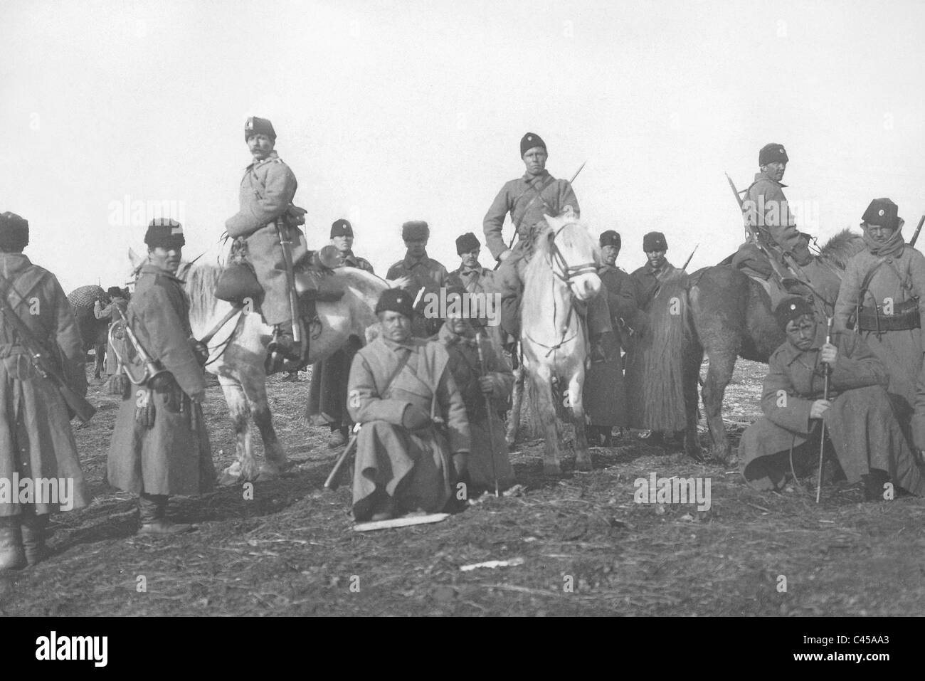 Russische Soldaten im russisch-japanischen Krieg 1904 Stockfoto