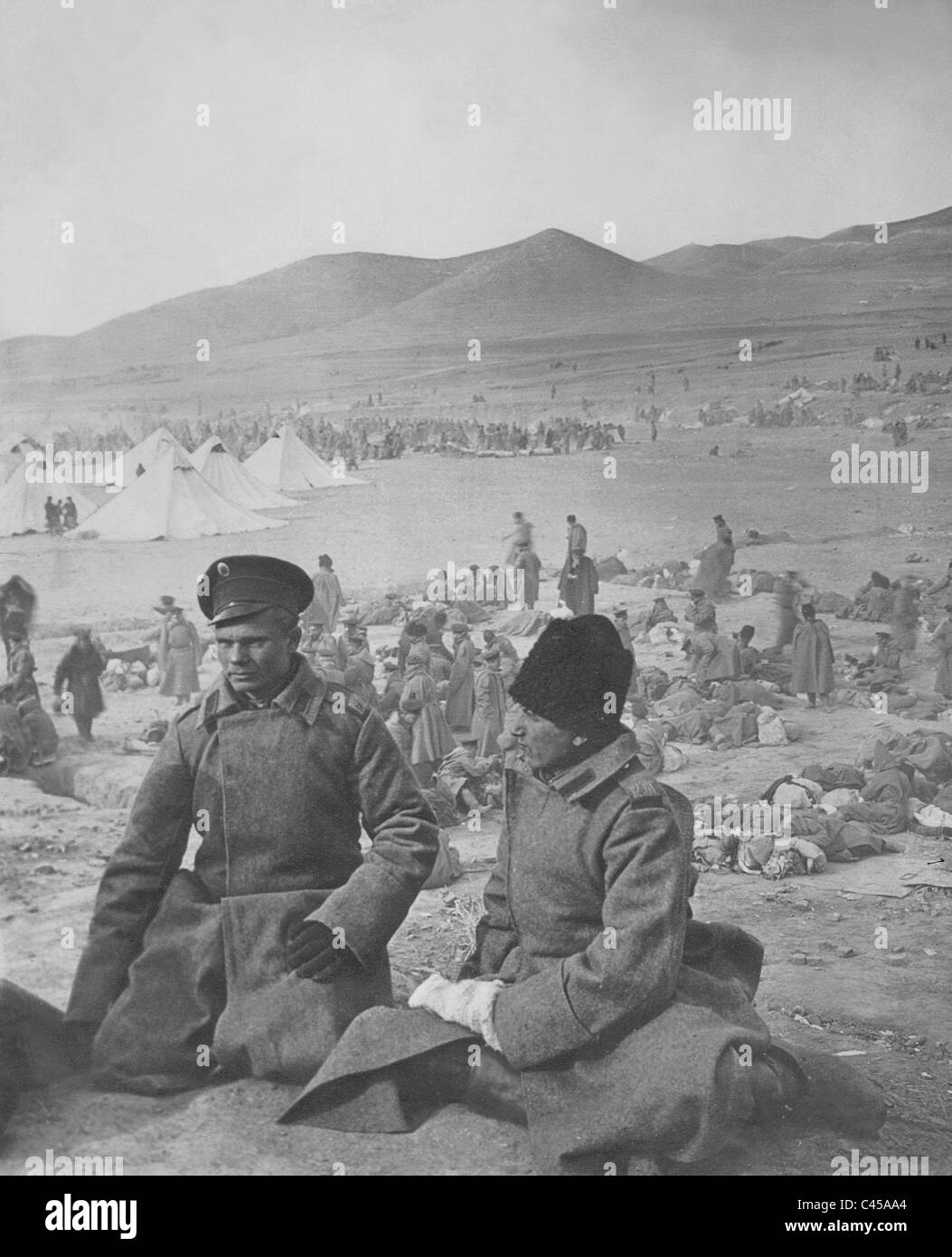 Russische Kriegsgefangene während des russisch-japanischen Krieges 1905 Stockfoto