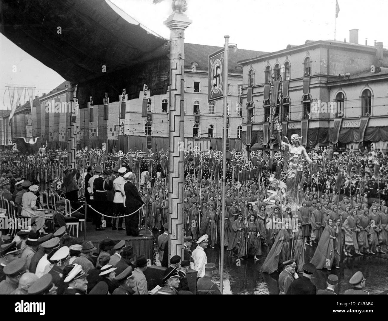 Parade "2000 Jahre deutsche Kultur" Stockfoto