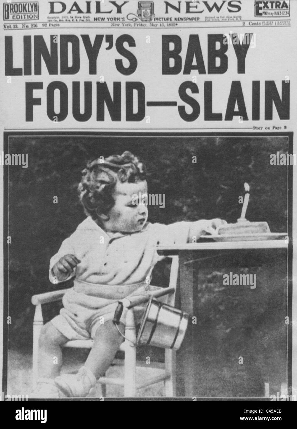 Entfuhrung Des Lindbergh Babys 1932 Stockfotografie Alamy