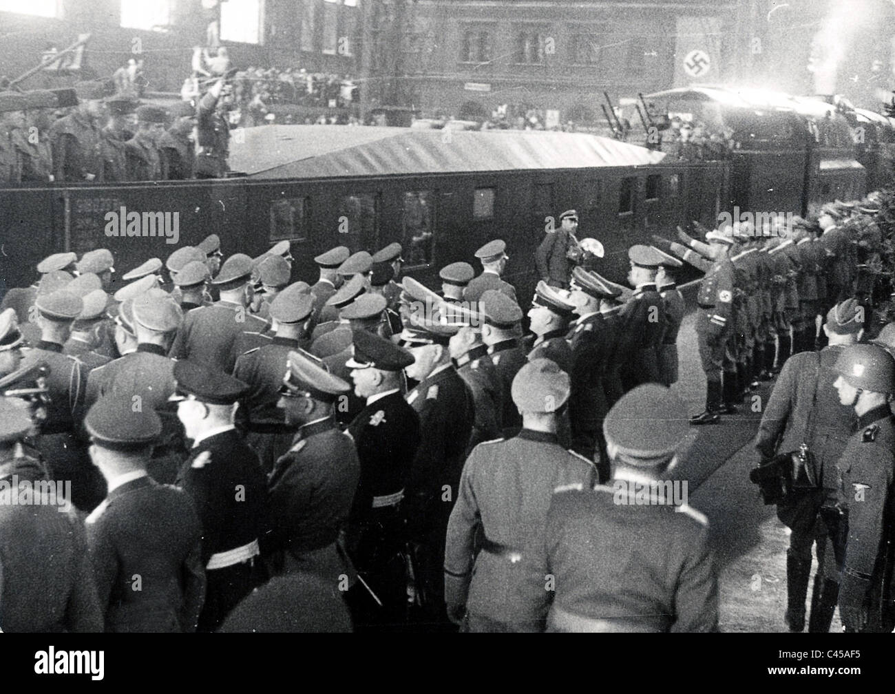 Hitlers Ankunft in Berlin, Juli 1940 Stockfoto