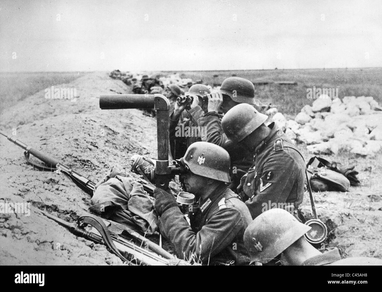 Deutsche Soldaten während der doppelten Schlacht von Wjasma und Brjansk, 1941 Stockfoto