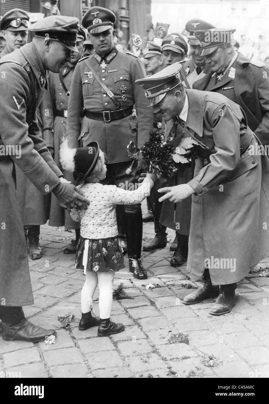 Hermann Göring und Adolf Hitler in das Sudetenland 1938 Stockfoto