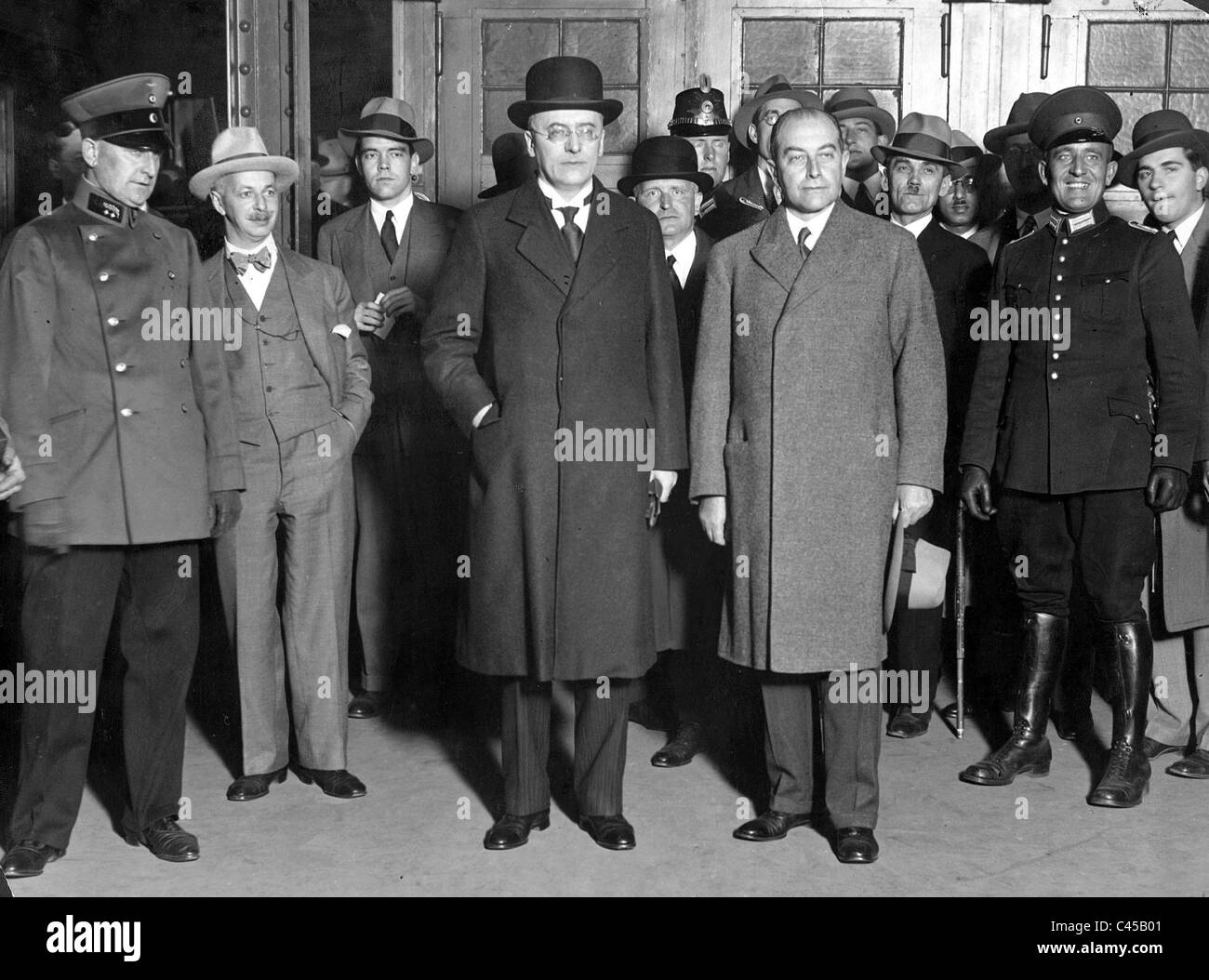 Abreise der deutschen Delegation nach Paris, 1931 Stockfoto