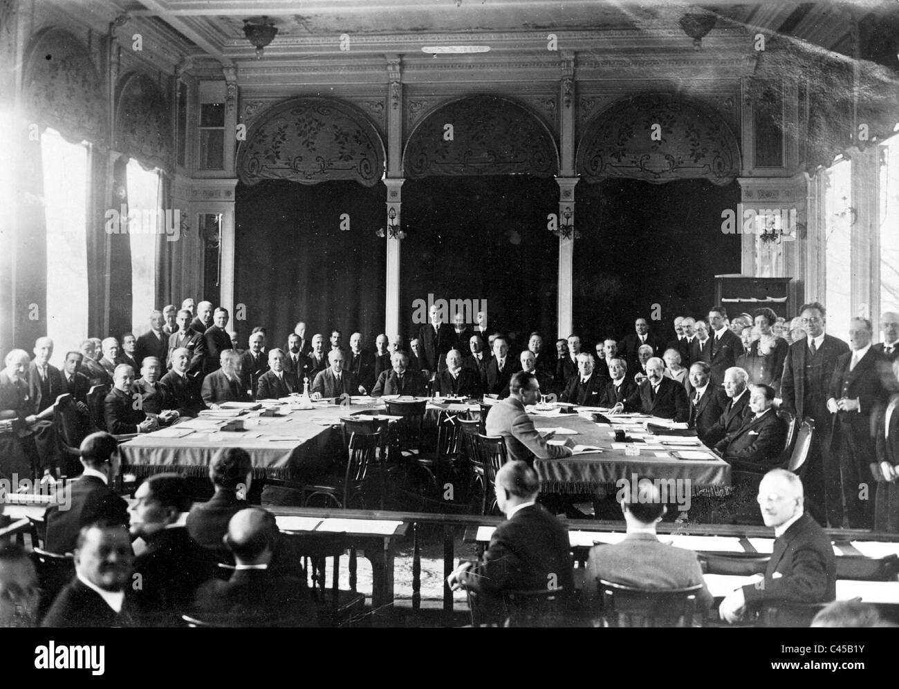 Frühjahrstagung des Völkerbundes unter dem Vorsitz von Außenminister Stresemann, 1927 Stockfoto