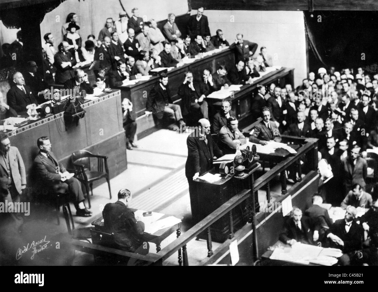 Stresemann Rede vor dem Völkerbund, 1926 Stockfoto