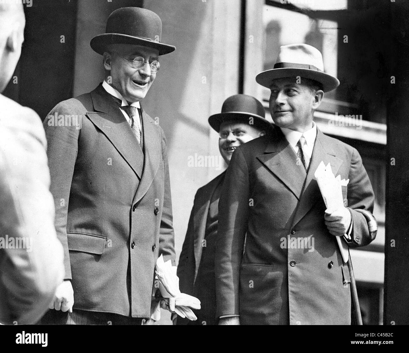 Heinrich Brüning mit Julius Curtius an die sieben Mächte Konferenz, 1931 Stockfoto