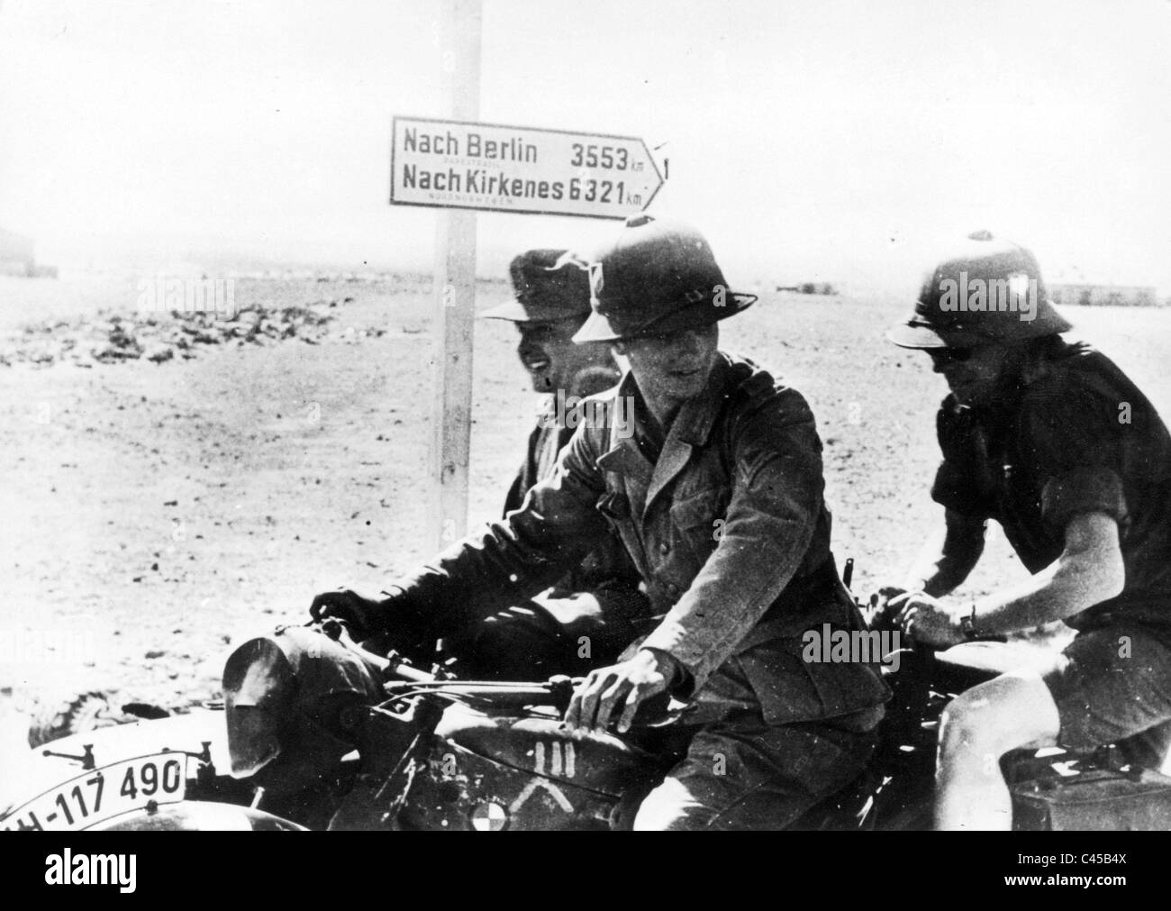 Nazi-deutschen Soldaten des Afrika-Korps, 1942 Stockfoto